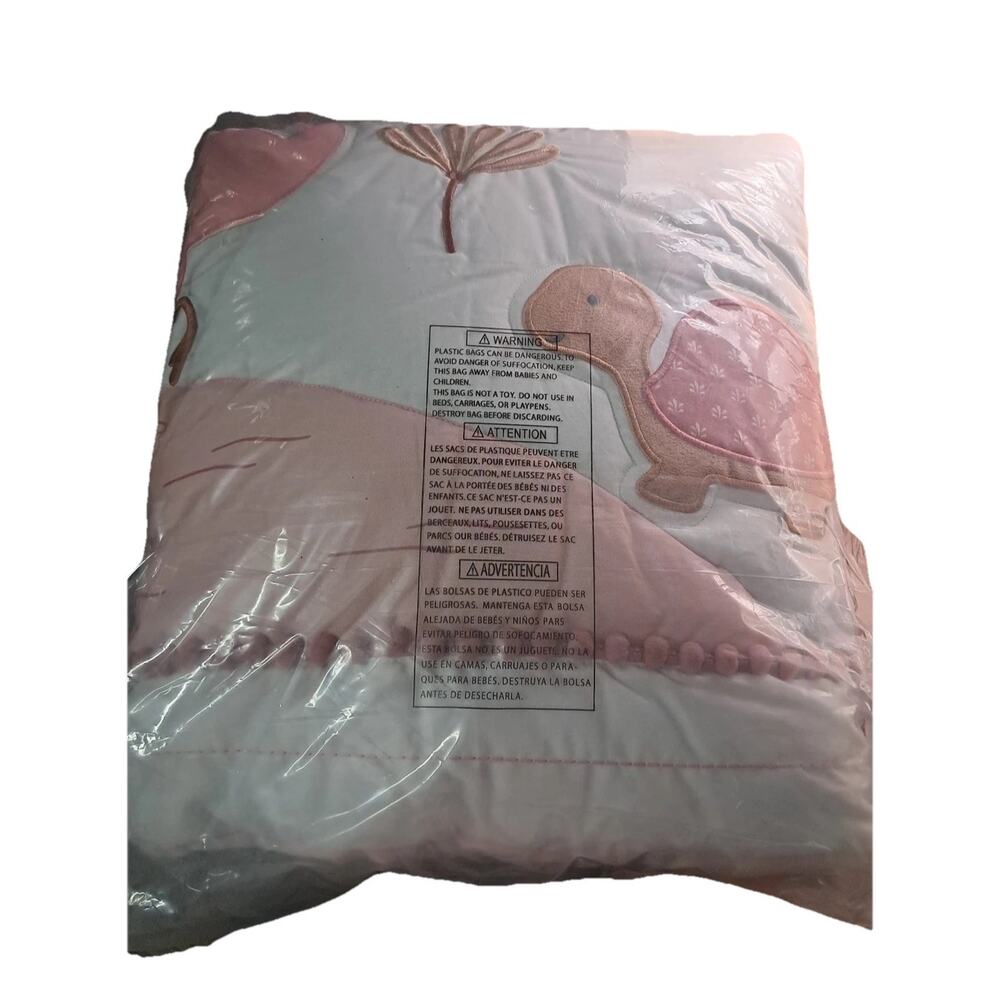 The PeanutshellSafari Oasis, Cotton Crib Bedding Set for Baby Girls, 4 Pieces